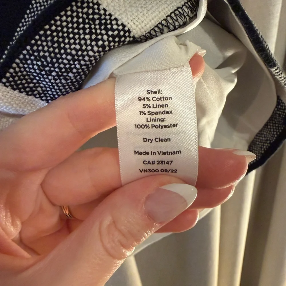 Talbots Black and White Gingham Plaid Checked Skirt NWT 8